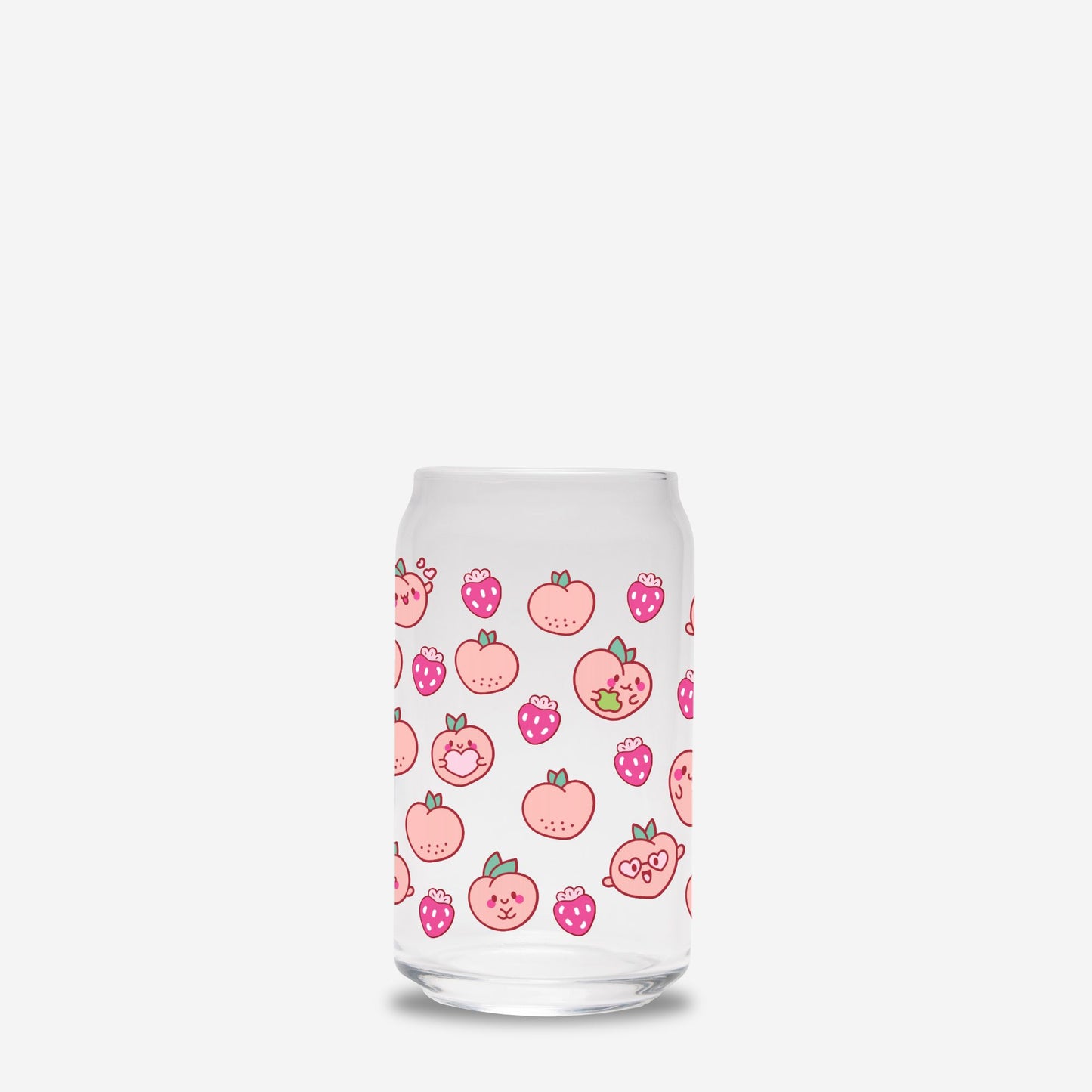 Peaches and StrawberriesGlass Can 16oz