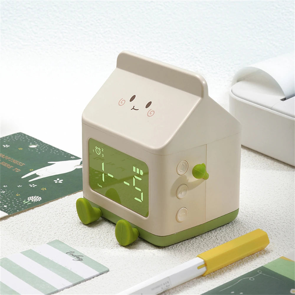 Kawaii Milk Carton Alarm Clock