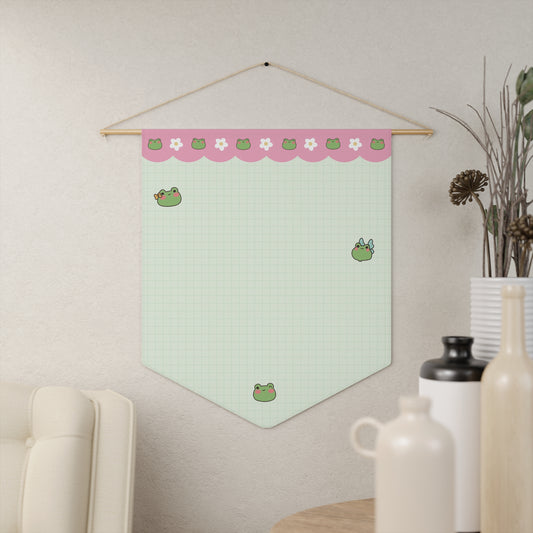 Cutie Frogs Pin Banner - Enamel Pin Collection Display Flag