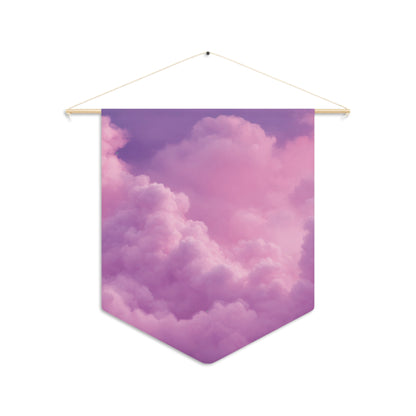 Pink Clouds Pin Banner - Enamel Pin Collection Display Flag