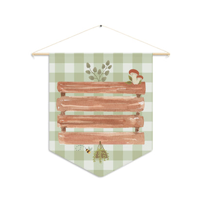 Cottage Pin Banner - Enamel Pin Collection Display Flag