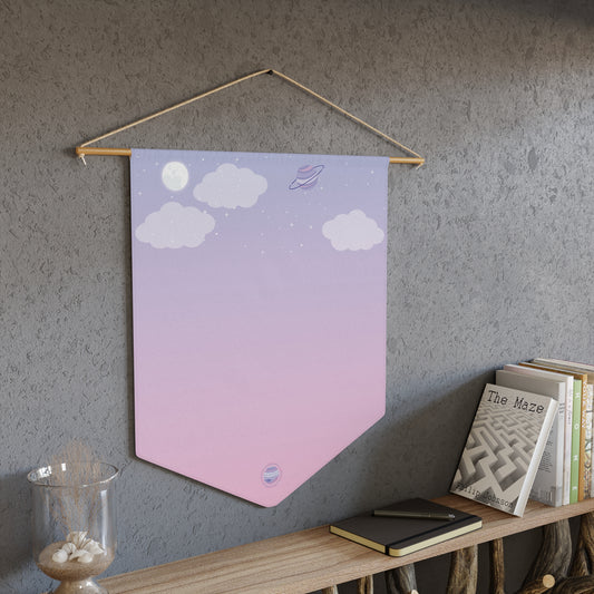 Pastel Space Pin Banner - Enamel Pin Collection Display Flag