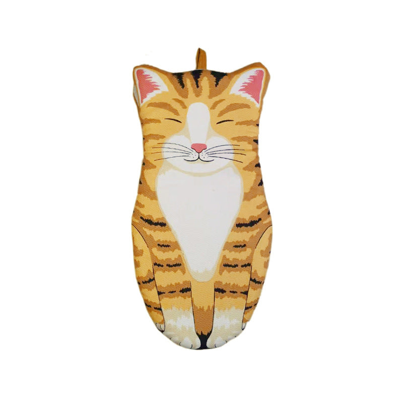 Cat Paw Oven Mitt One Orange Cat