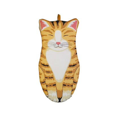 Cat Paw Oven Mitt One Orange Cat