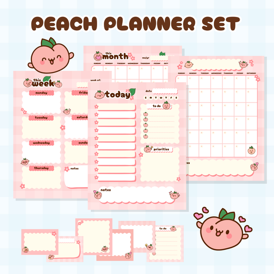 Peach Printable Planner Set