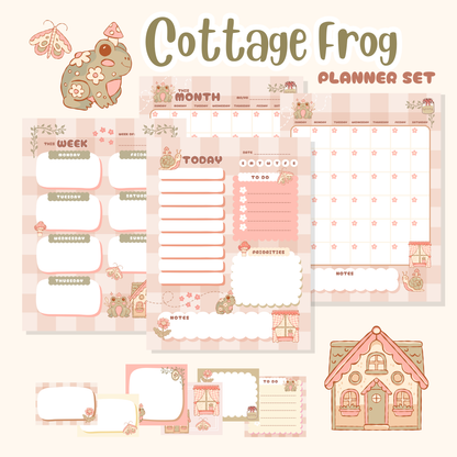 Cottage Frog Printable Planner Set