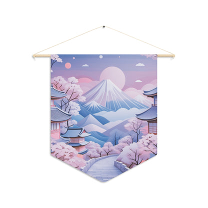 Japanese Pathway Pin Banner - Enamel Pin Collection Display Flag