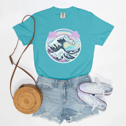 Pastel Great Wave Comfort Colors Tee