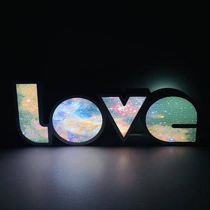 Love LED Light Box Night Light Vast Galaxy