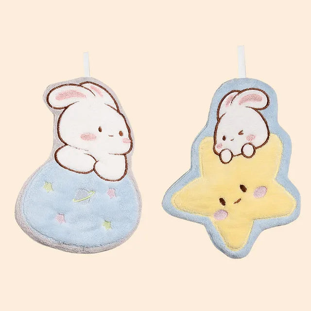 2-pc Celestial Bunnies Hanging Hand Towels