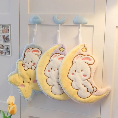 2-pc Celestial Bunnies Hanging Hand Towels