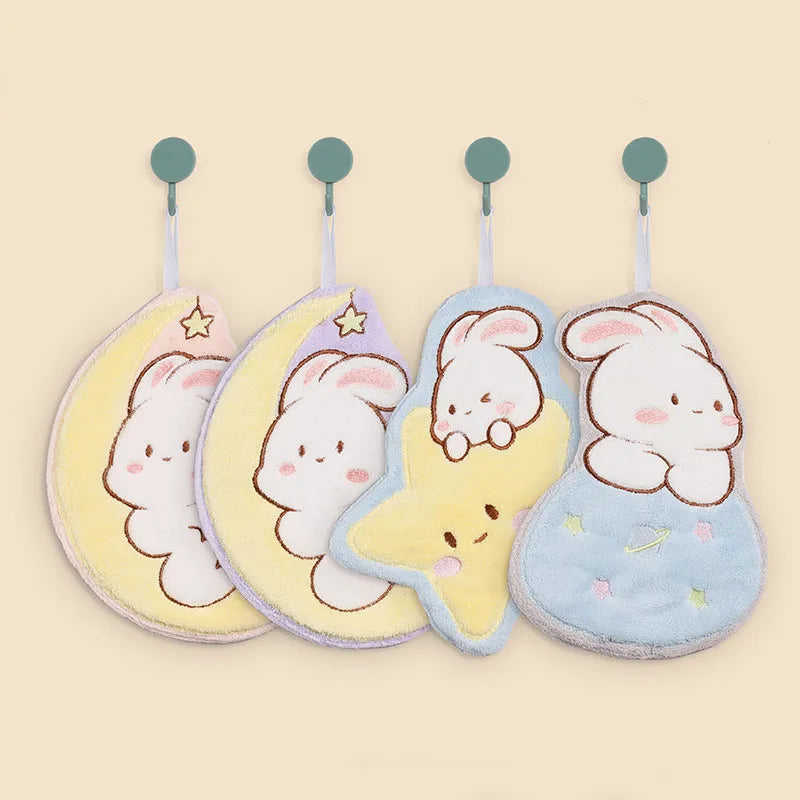 2-pc Celestial Bunnies Hanging Hand Towels