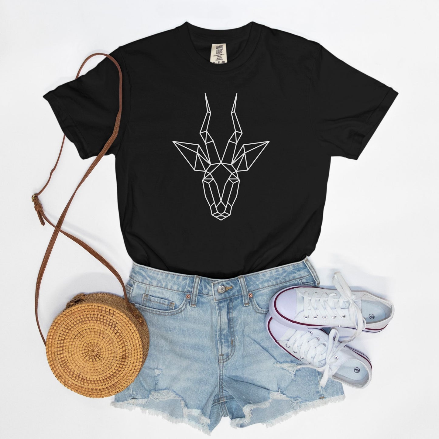 Geometric Antelope Comfort Colors Tee