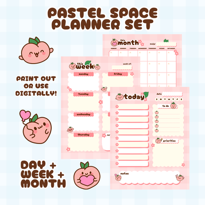 Peach Printable Planner Set