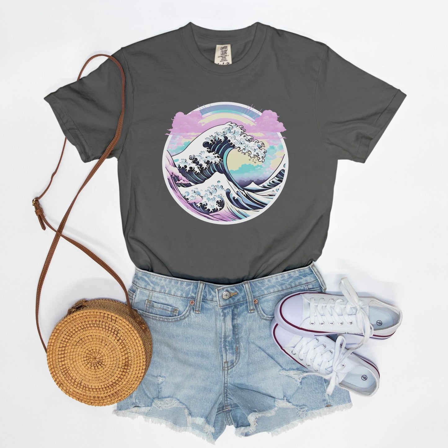 Pastel Great Wave Comfort Colors Tee