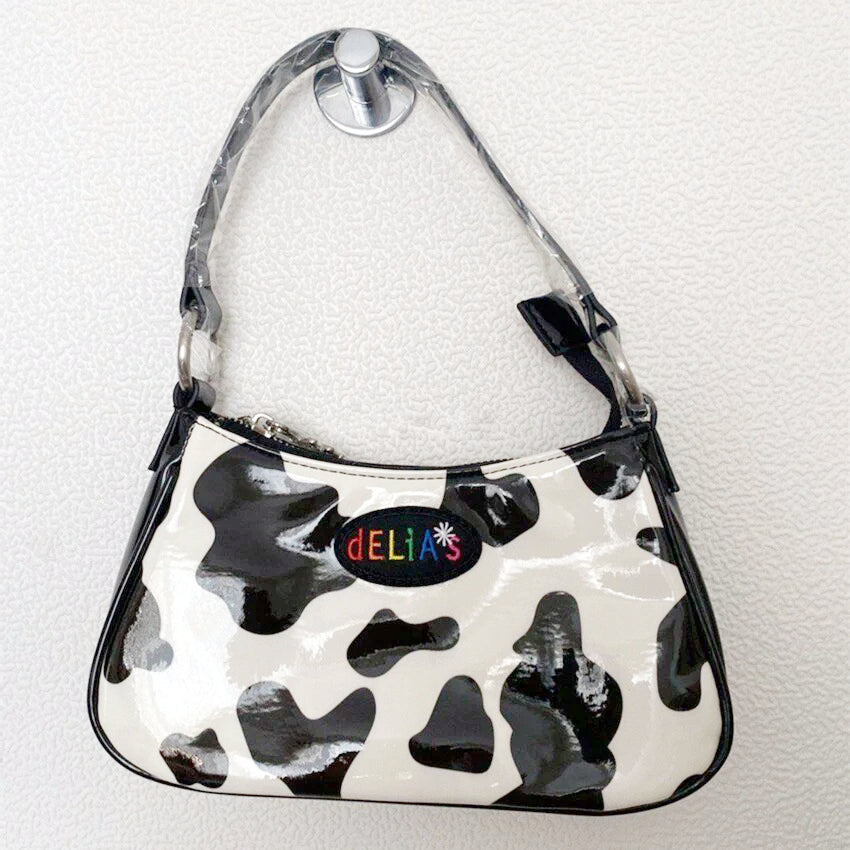 Vegan Leather Cow Print Harajuku Mini Handbag