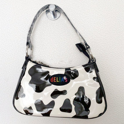 Vegan Leather Cow Print Harajuku Mini Handbag