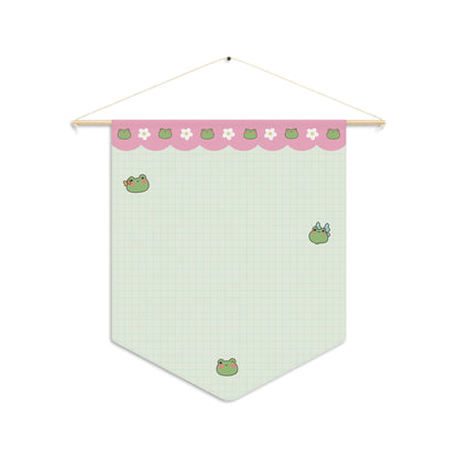 Cutie Frogs Pin Banner - Enamel Pin Collection Display Flag