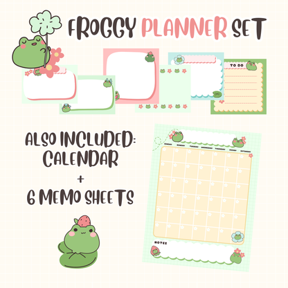 Froggy Printable Planner Set