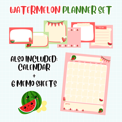 Watermelon Printable Planner Set