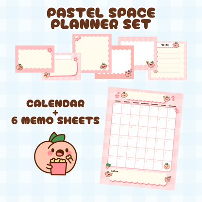 Peach Printable Planner Set