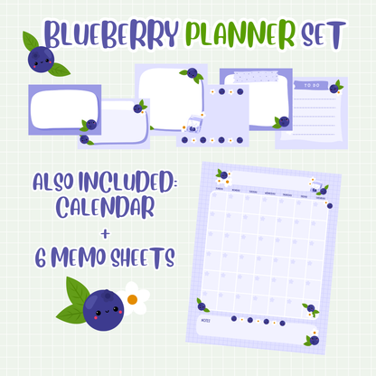 Blueberry Printable Planner Set