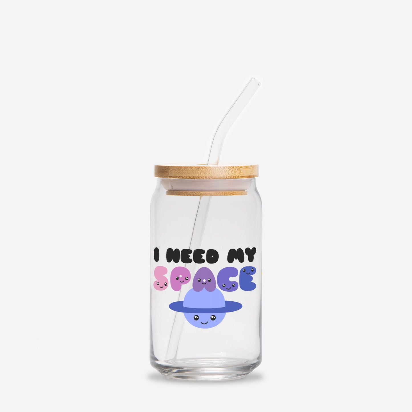 I Need My Space Glass Can 16oz