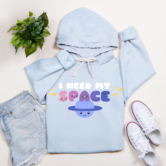 I Need My Space Comfort Colors Hooded Sweatshirt