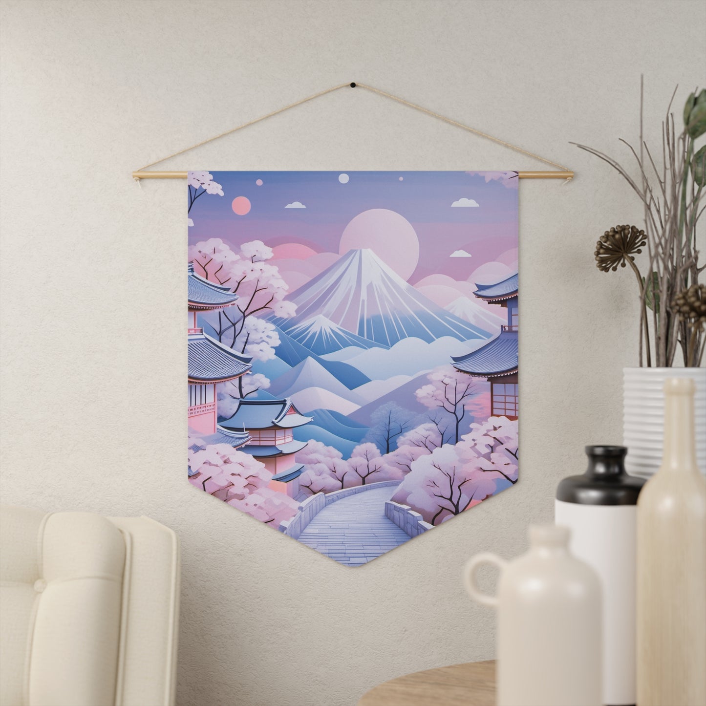 Japanese Pathway Pin Banner - Enamel Pin Collection Display Flag