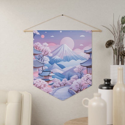 Japanese Pathway Pin Banner - Enamel Pin Collection Display Flag