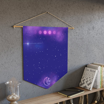 Neon Nebula Pin Banner - Enamel Pin Collection Display Flag