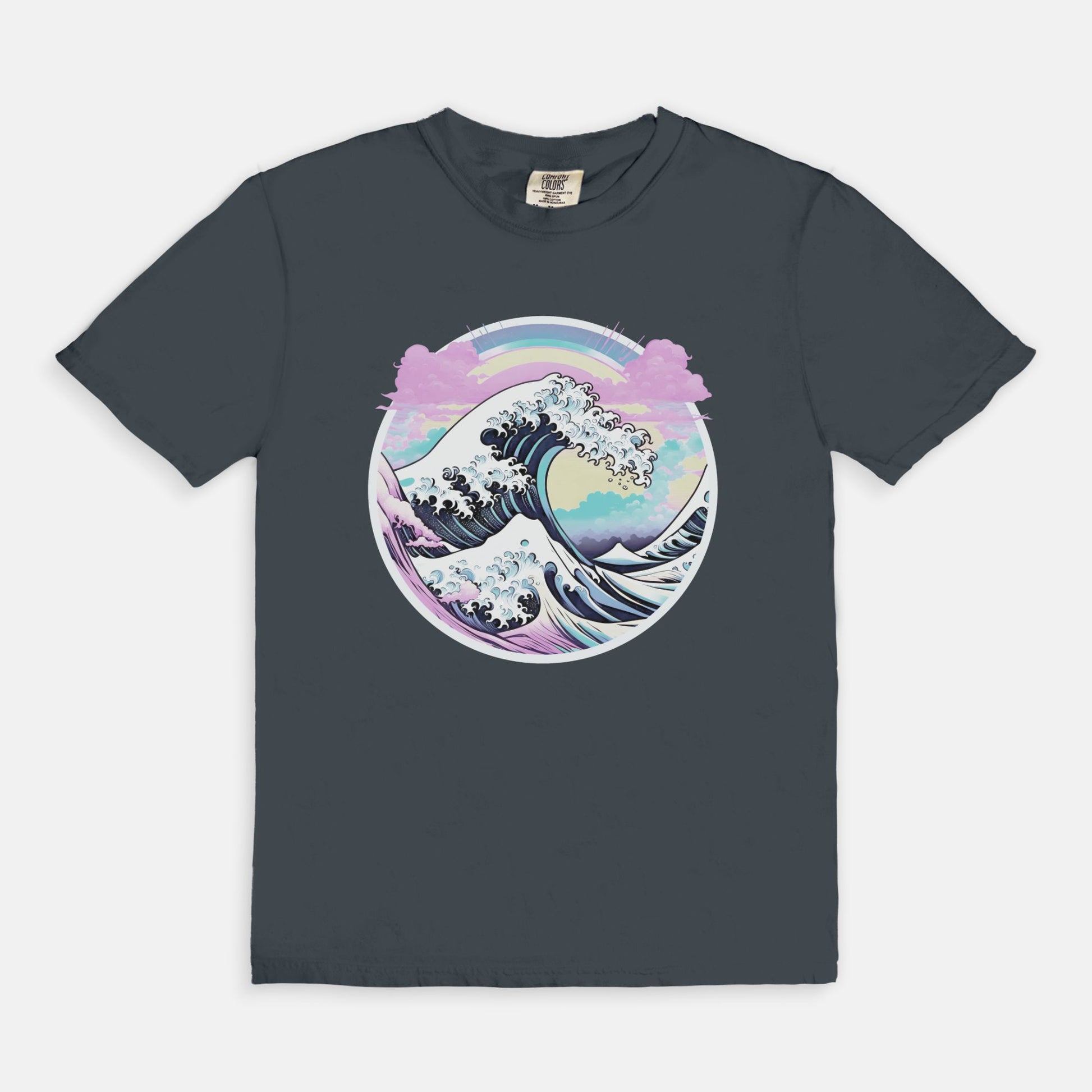 Pastel Great Wave Comfort Colors Tee Midnight