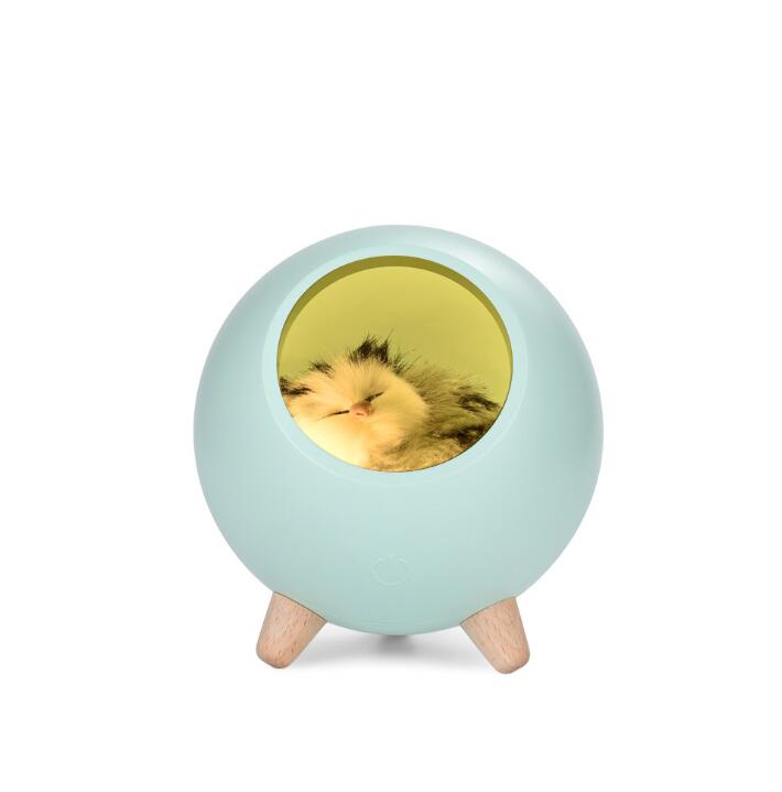 Sleepy Kitty LED Night Light Green