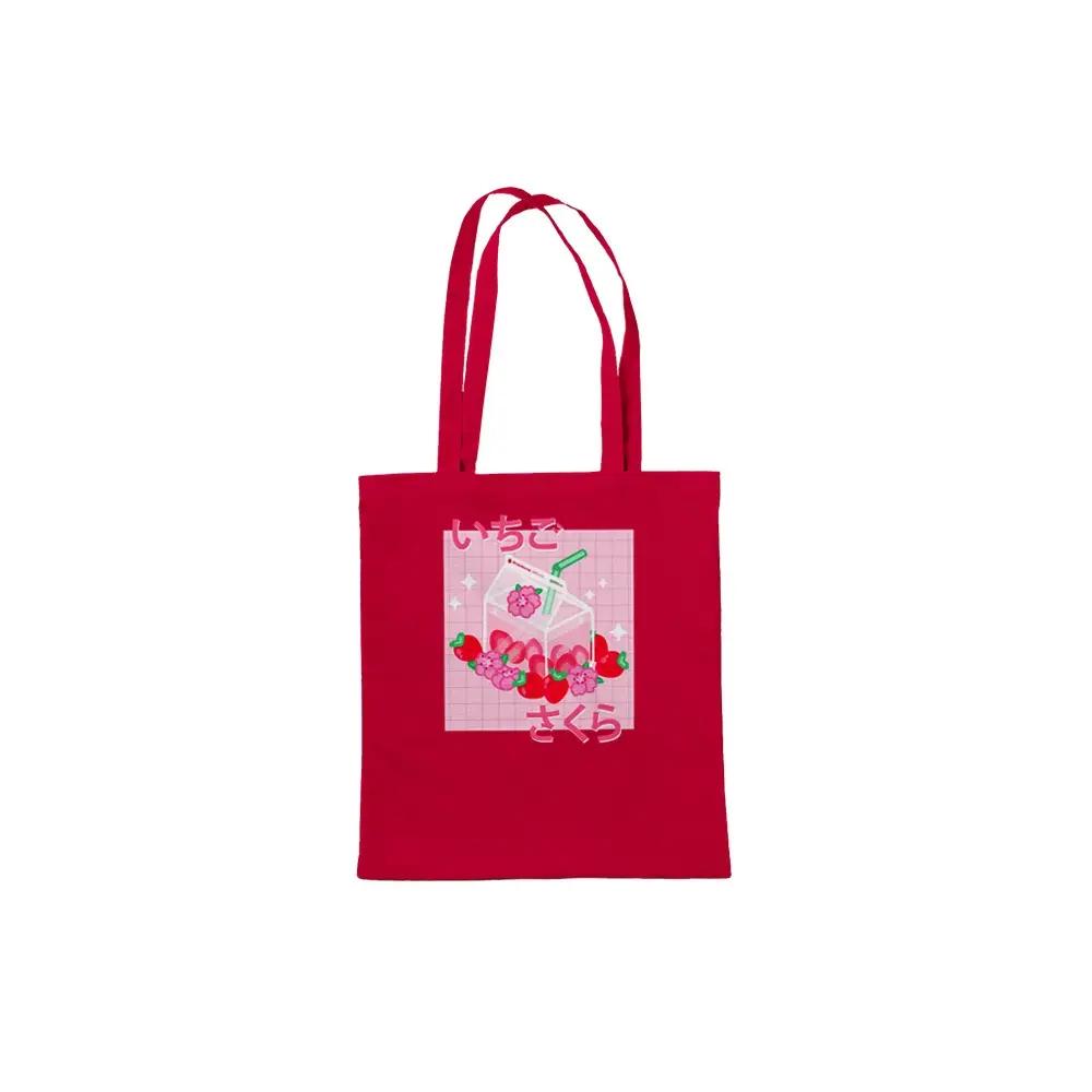 Strawberry Sakura Milk Canvas Tote Bag