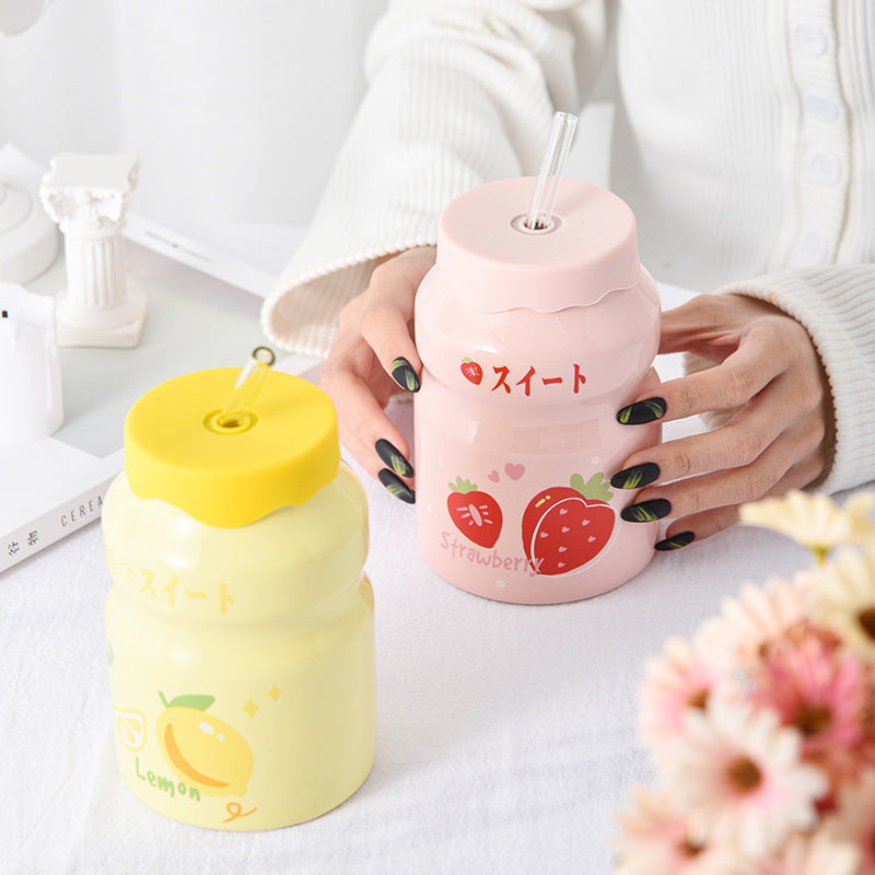 Ceramic Pastel Fruit Yakult Milk Cup