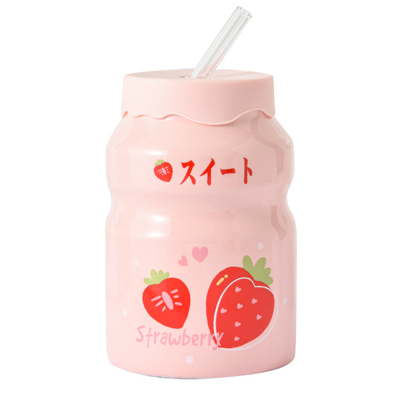 Ceramic Pastel Fruit Yakult Milk Cup