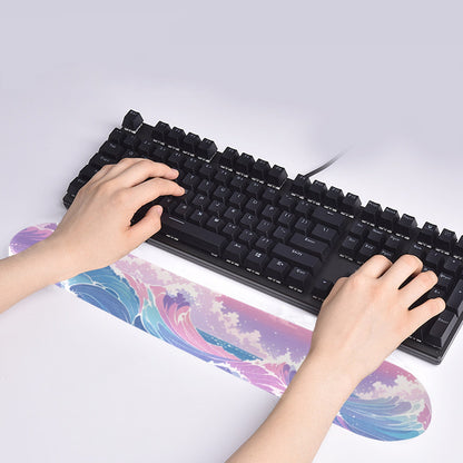 Pastel Waves Keyboard Hand Rest