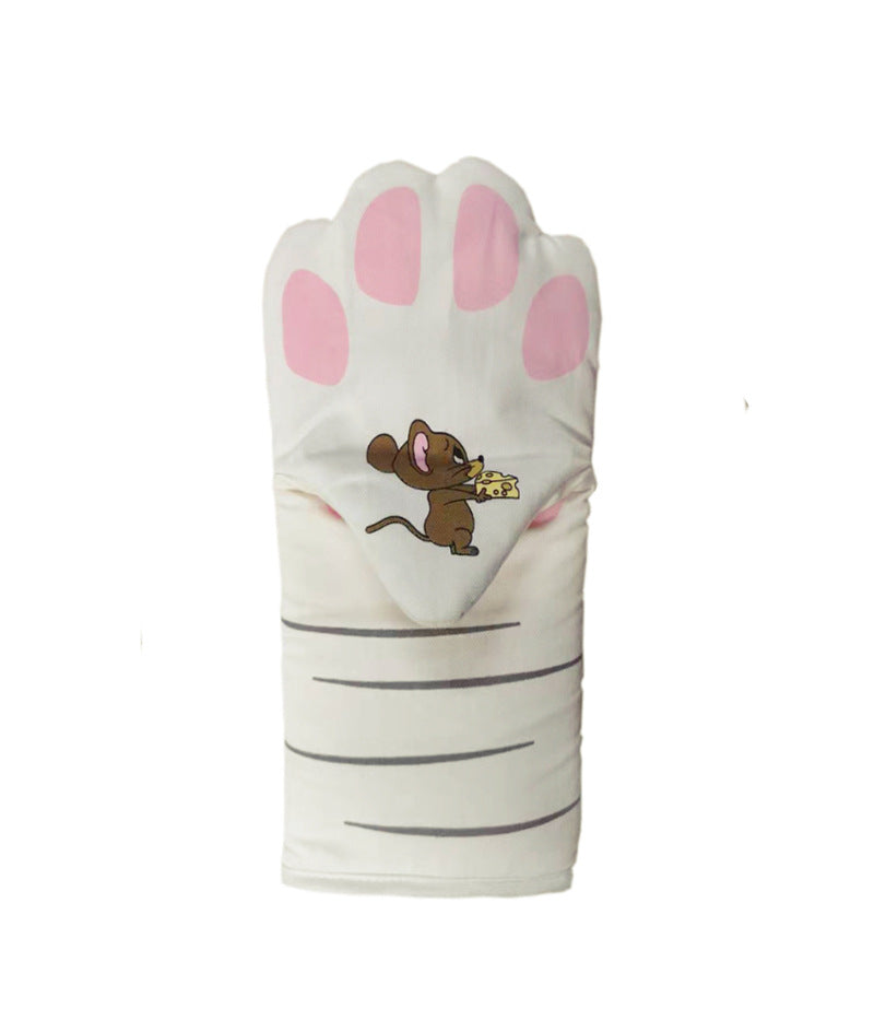 Cat Paw Oven Mitt One White Cat Paw