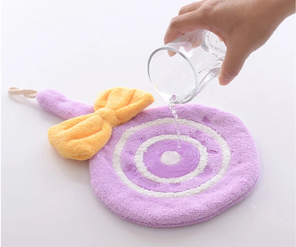 Swirl Lollipop Shaped Hanging Hand Towels