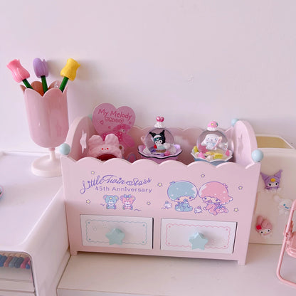 Kawaii Characters Wooden Desktop Storage Box