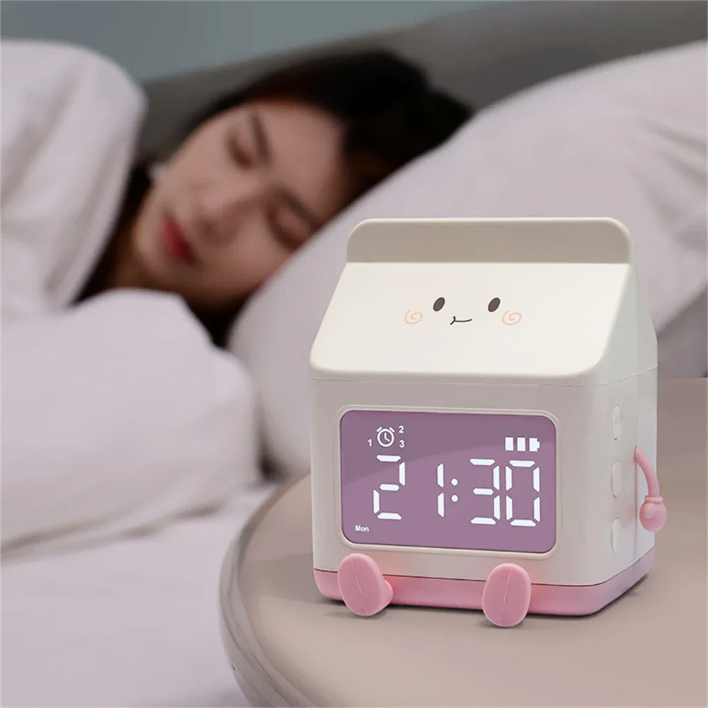 Kawaii Milk Carton Alarm Clock