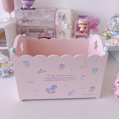 Kawaii Characters Wooden Desktop Storage Box