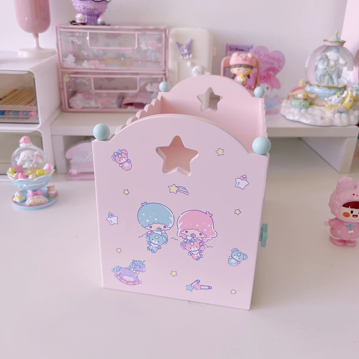 Kawaii Characters Wooden Desktop Storage Box