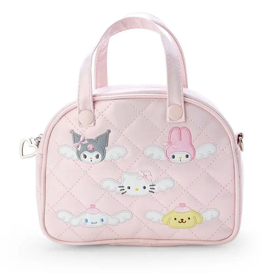 Kitty Friends Characters Embroidered Vegan Leather Handbag