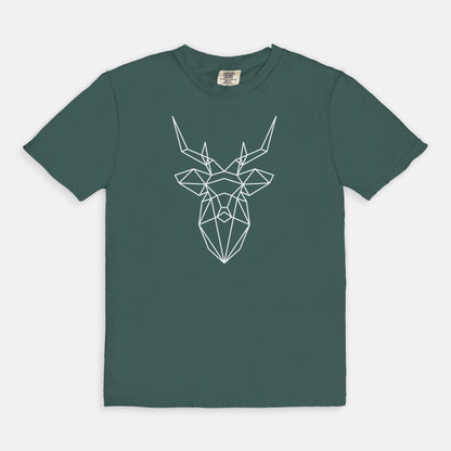 Geometric Deer Comfort Colors Tee