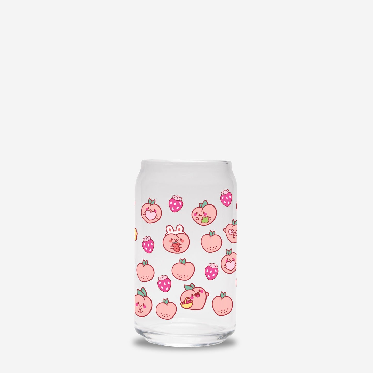 Peaches and StrawberriesGlass Can 16oz