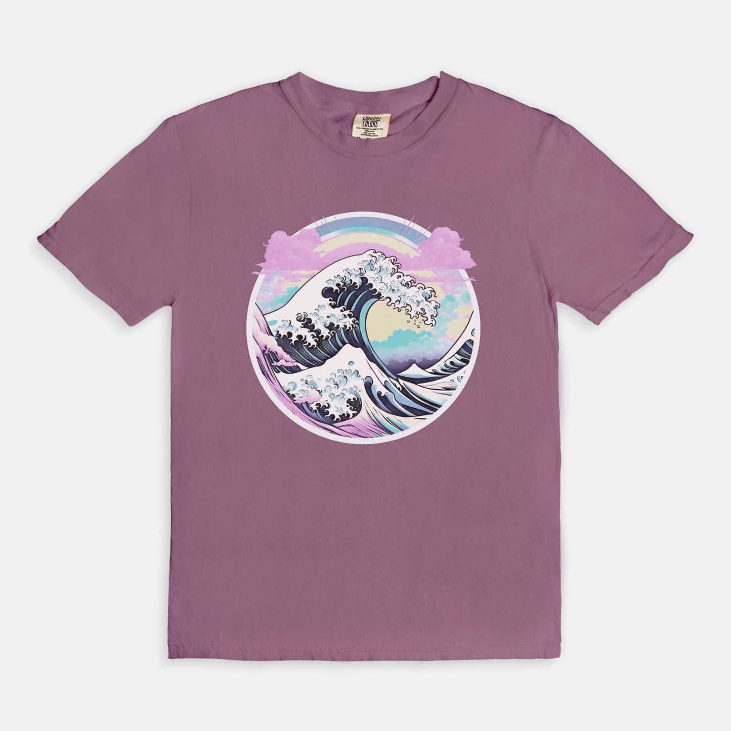 Pastel Great Wave Comfort Colors Tee Berry