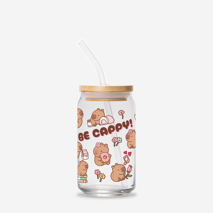 Be Cappy Cabybaras Glass Can 16oz