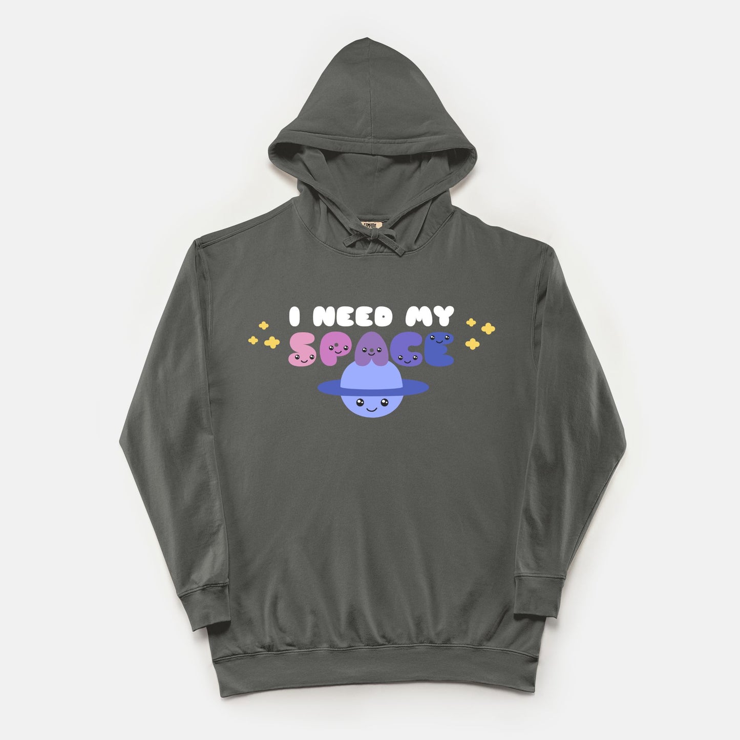 I Need My Space Comfort Colors Hooded Sweatshirt