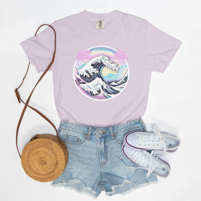 Pastel Great Wave Comfort Colors Tee